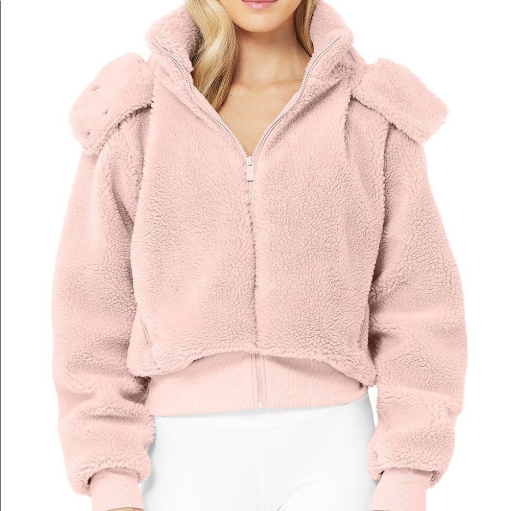 Alo yoga foxy Sherpa jacket pink size M